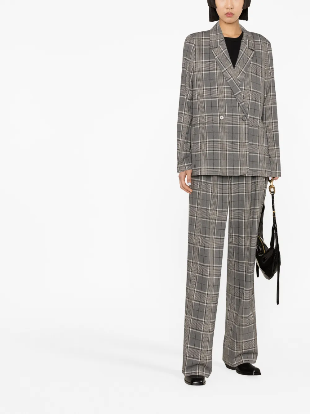 ANINE BING Blazer met dubbele rij knopen - Grijs