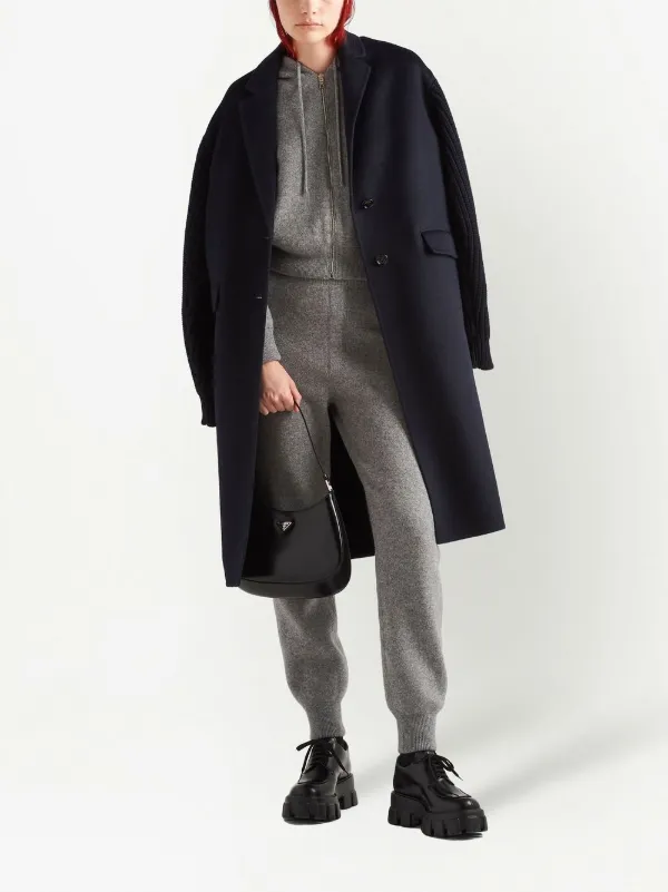 Prada Cashmere Track Pants | Grey | FARFETCH