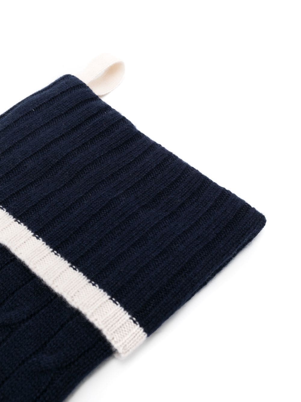 Shop Ralph Lauren Cable-knit Cashmere Stocking In 蓝色