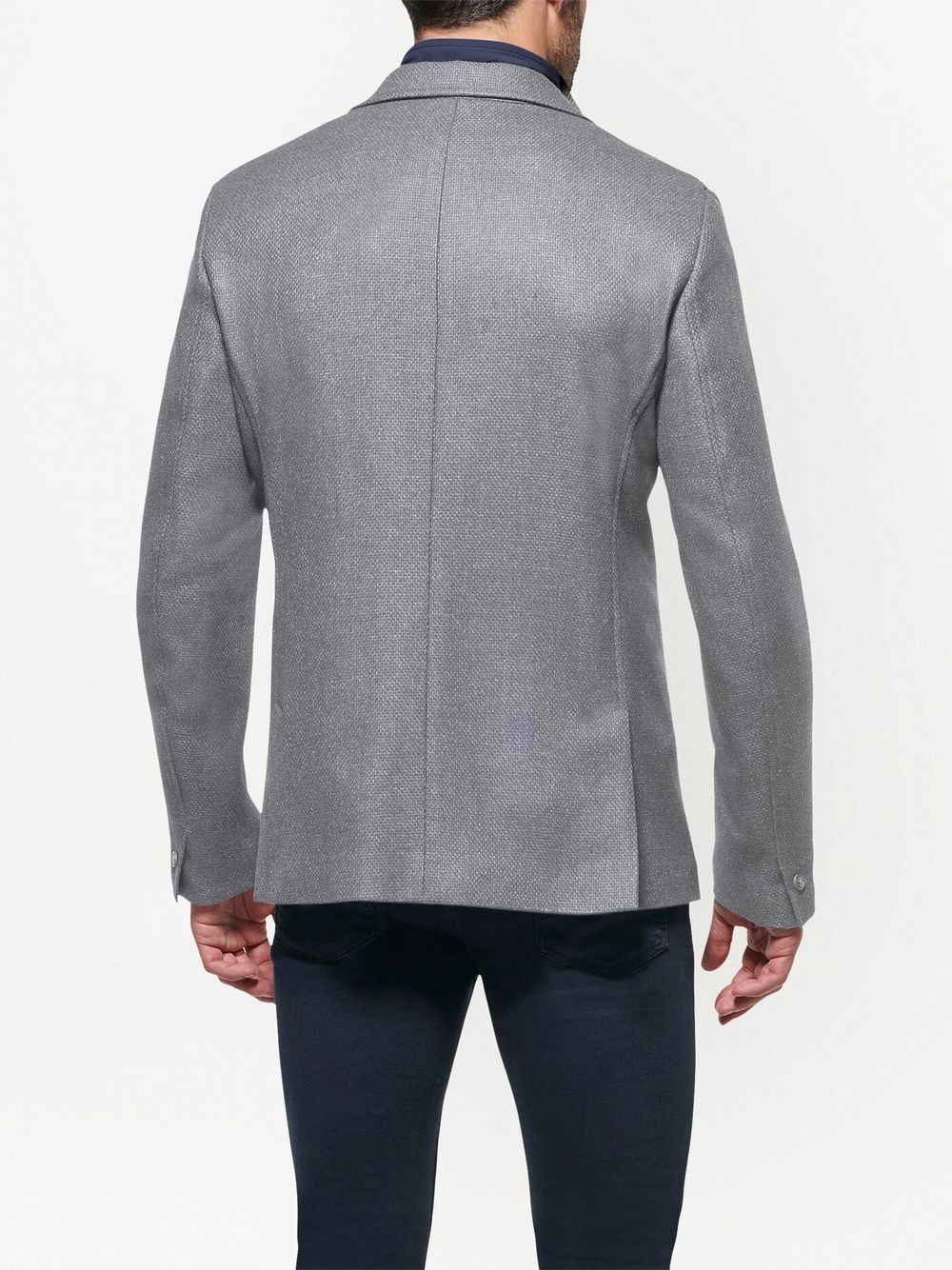 Shop Norwegian Wool Layered-design Wool-blend Blazer In Grey