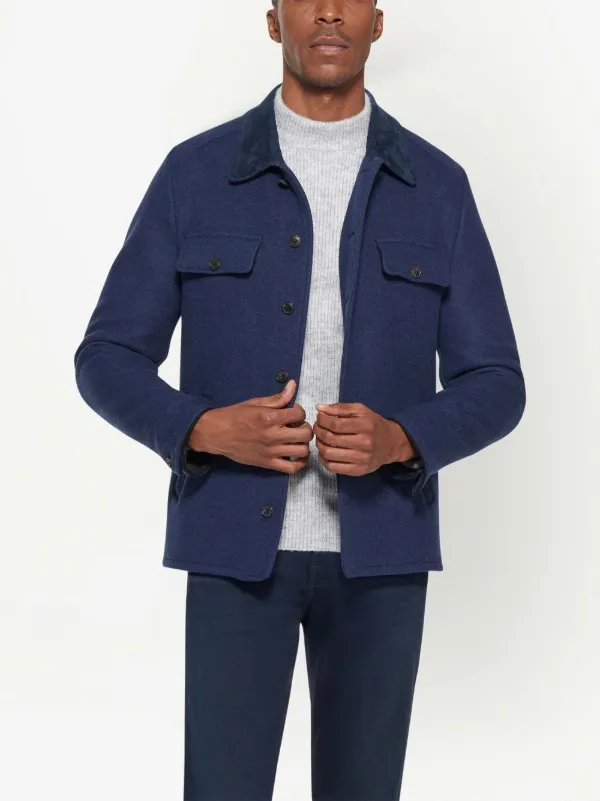 Navy wool online jacket