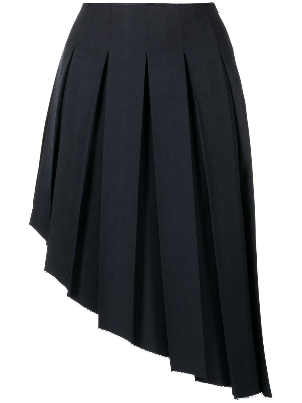 

We11done asymmetric pleated skirt - Blue