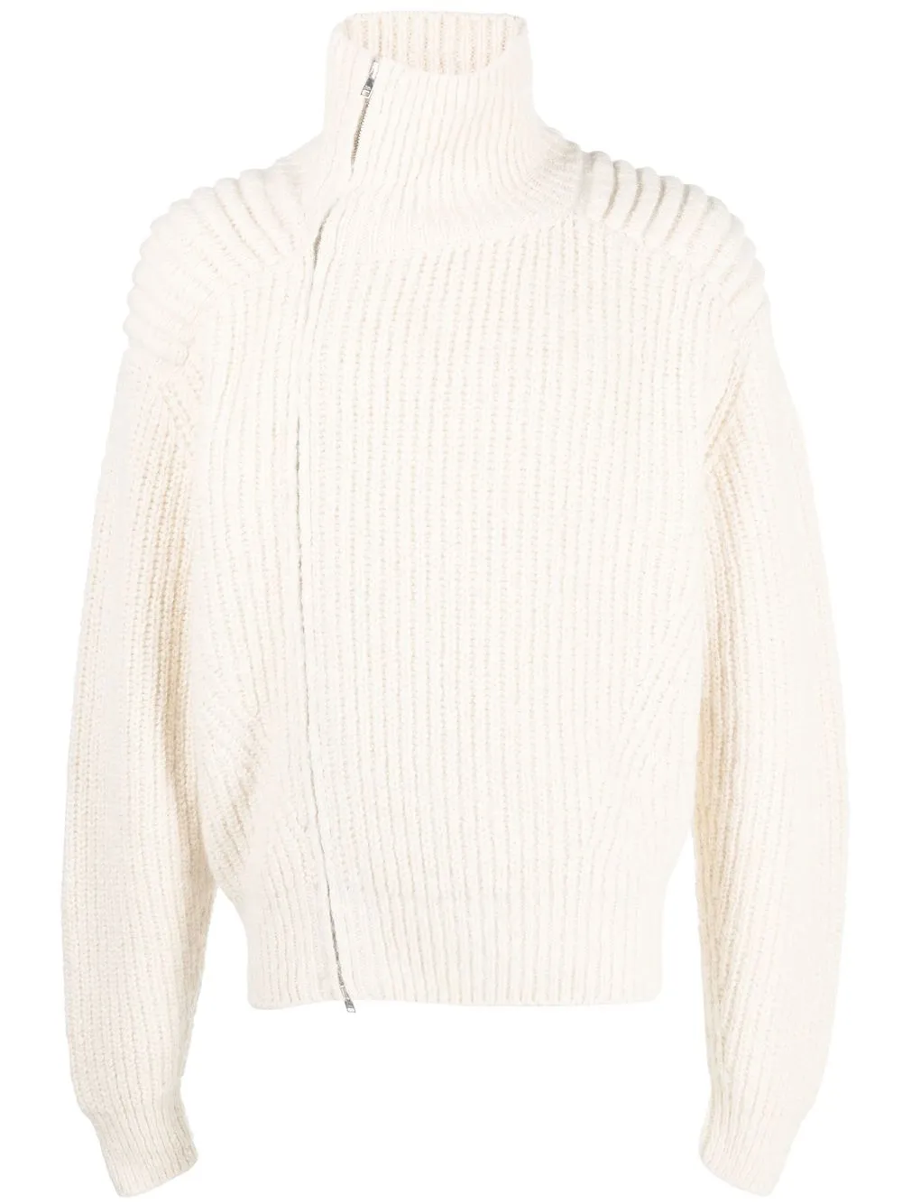 

Isabel Marant ribbed high neck jumper - Neutrals