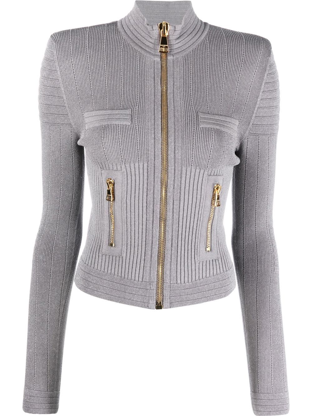 Balmain ribbedknit Fitted Cardigan Farfetch