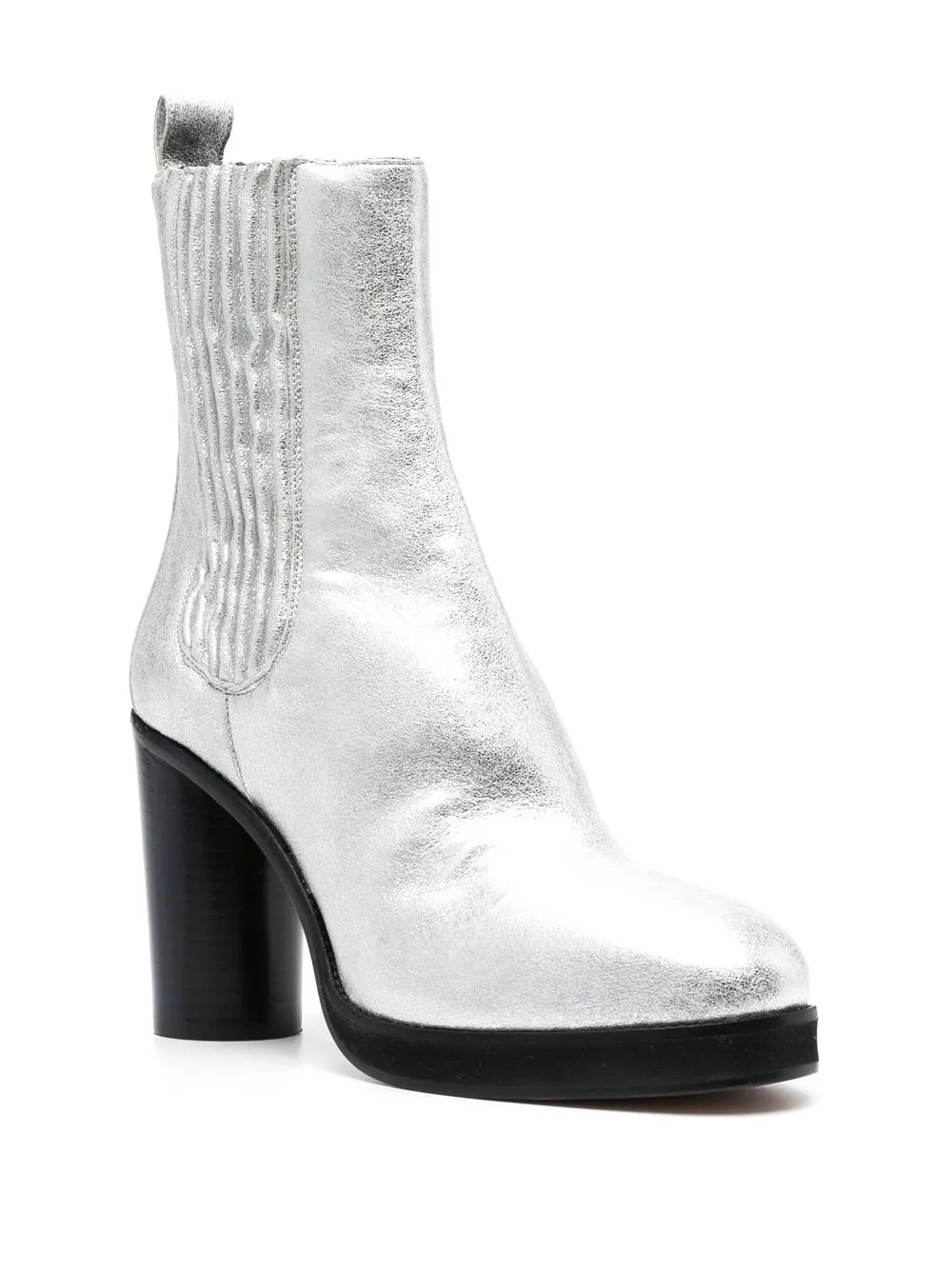 ISABEL MARANT Metallic enkellaarzen - Zilver