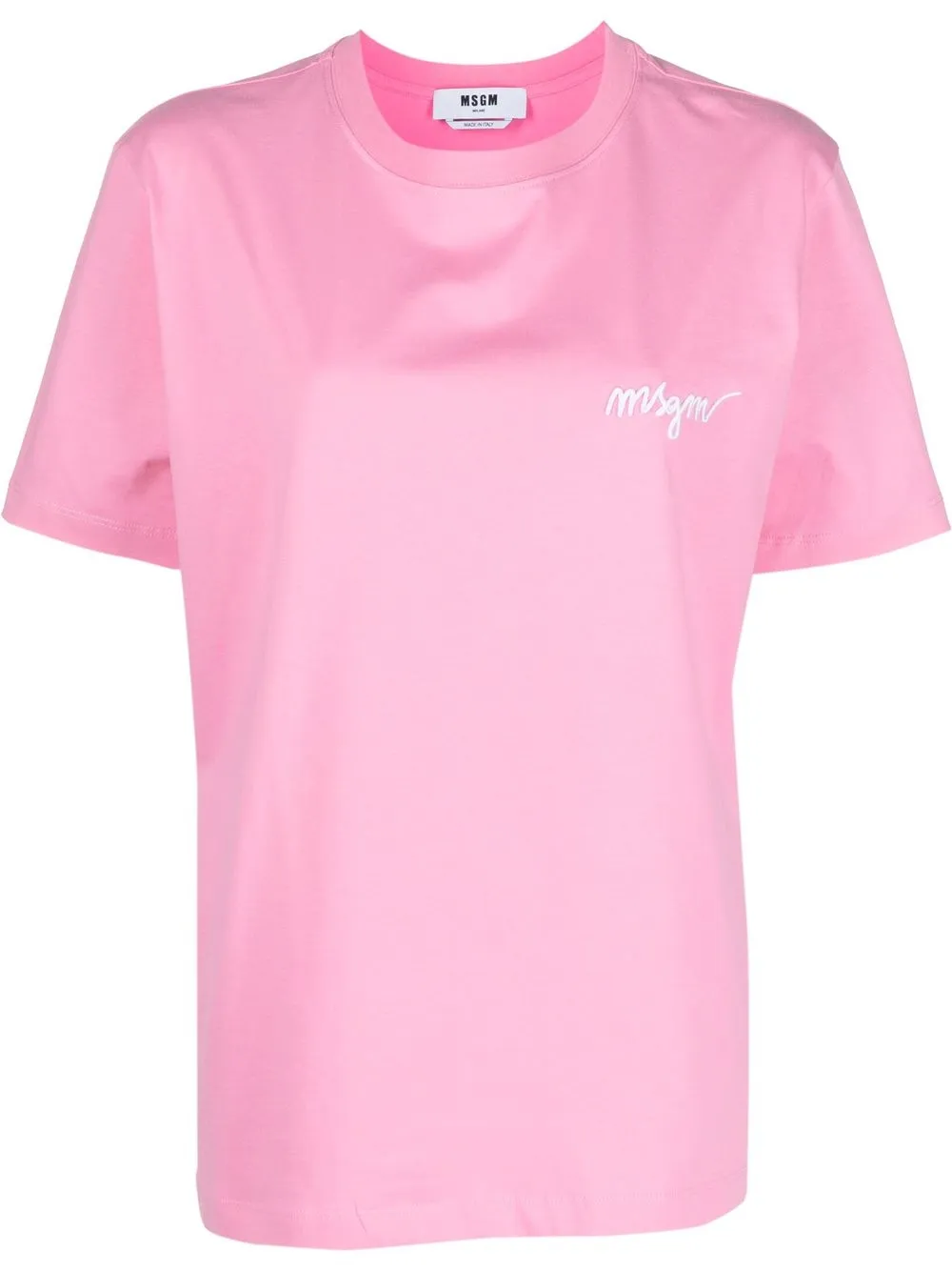 

MSGM logo-patch T-shirt - Pink