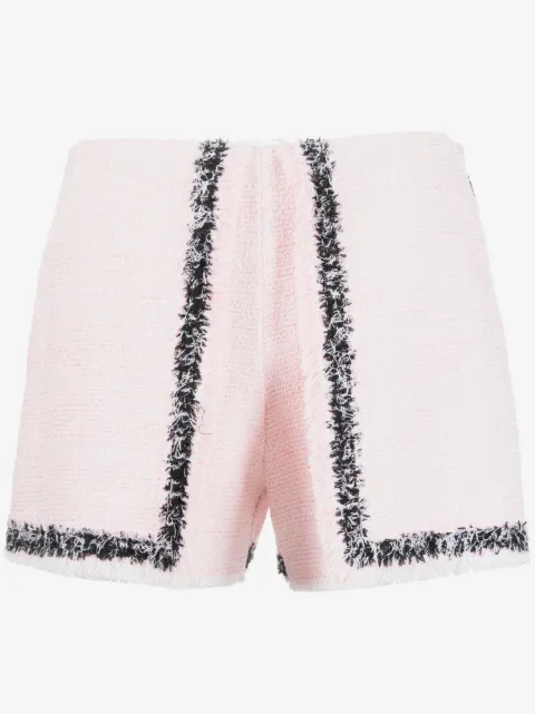 MSGM frayed-edge tweed mini shorts