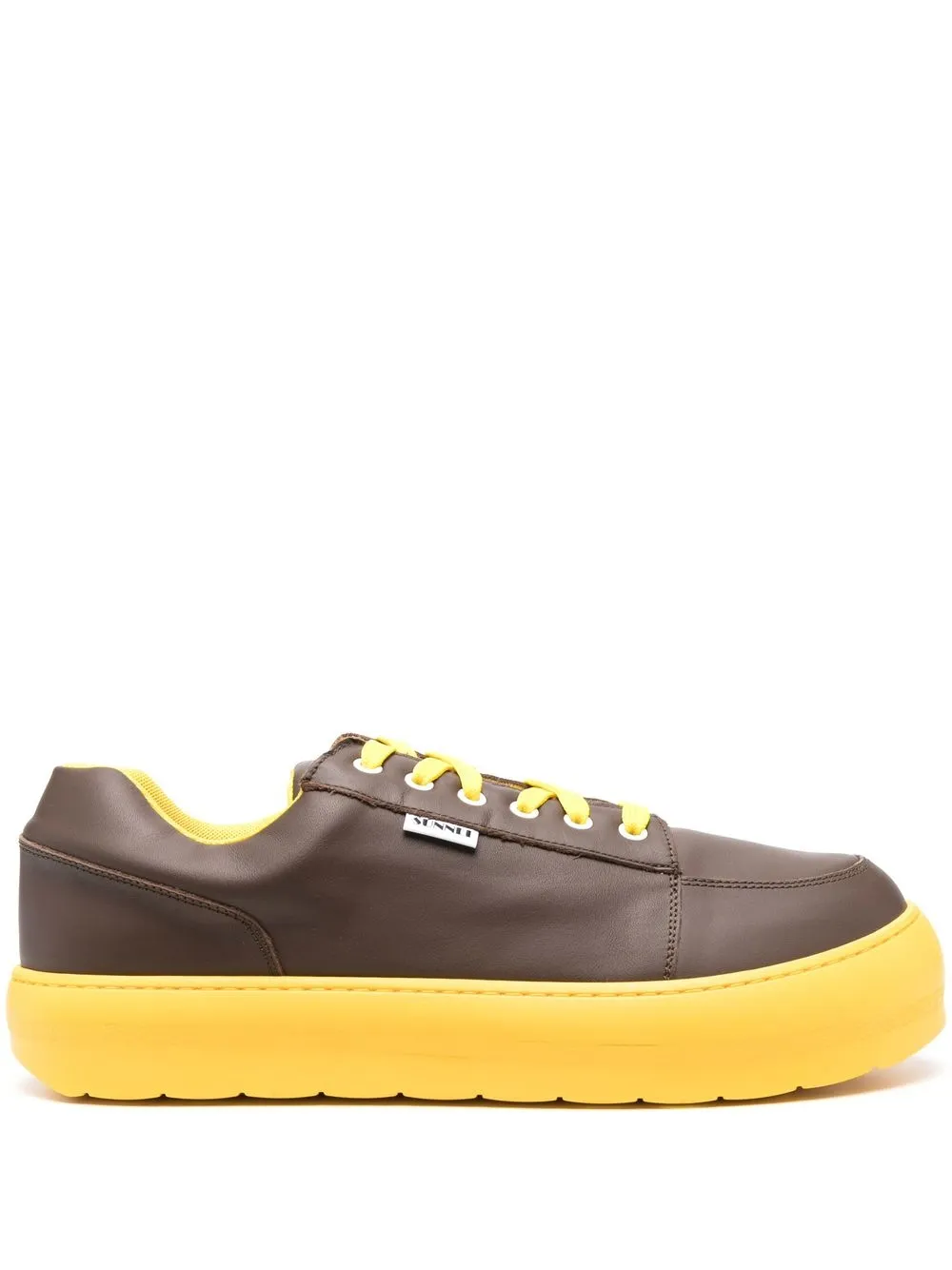 

Sunnei leather low-top sneakers - Brown