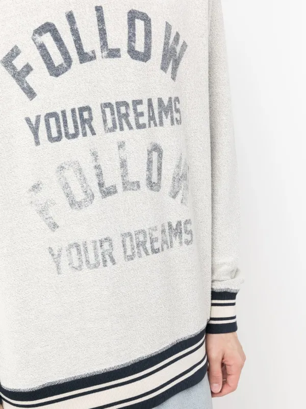 Golden Goose slogan-print inside-out Sweatshirt - Farfetch