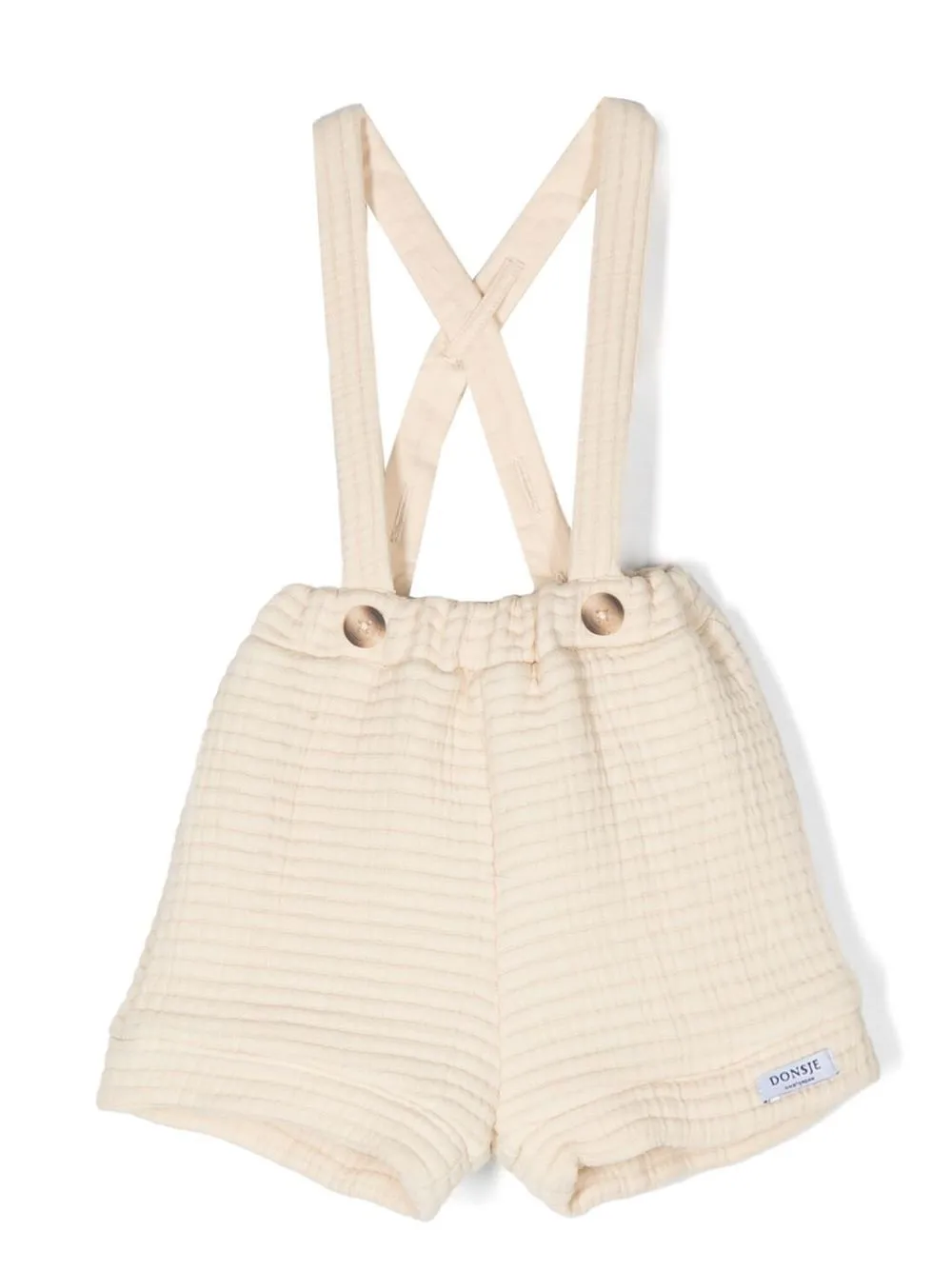 

Donsje quilted dungaree shorts - Neutrals