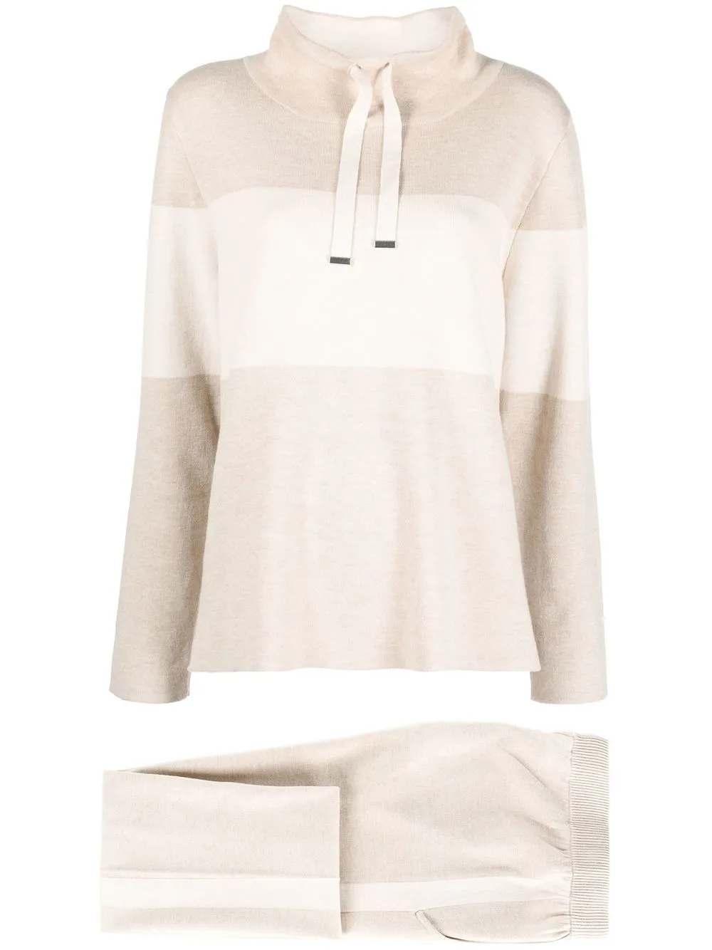 

ASPESI two-piece striped tracksuit - Neutrals