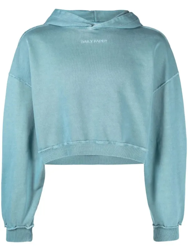 Daily Paper Distressed Cropped Hoodie - Farfetch