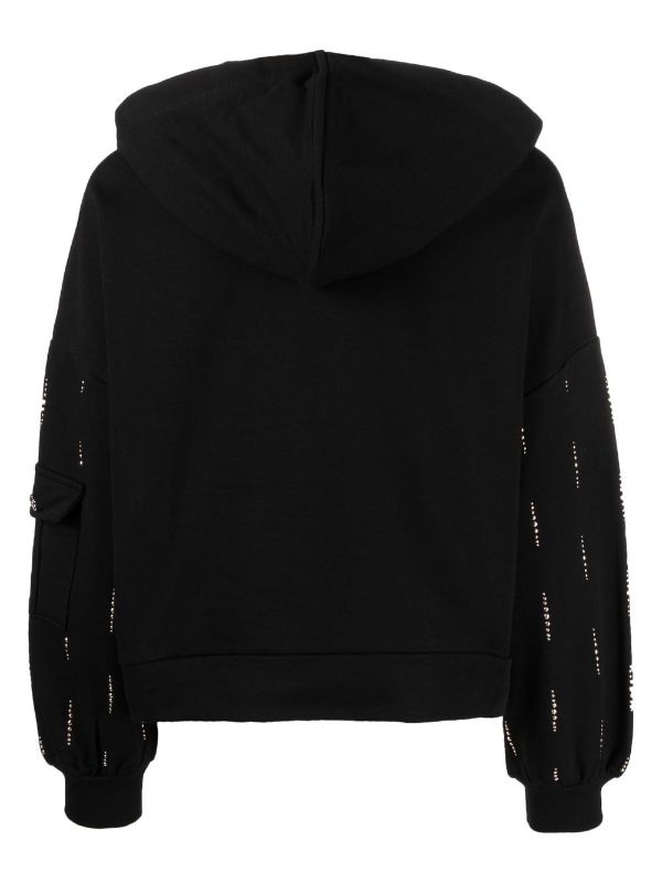 Embellished store drawstring hoodie