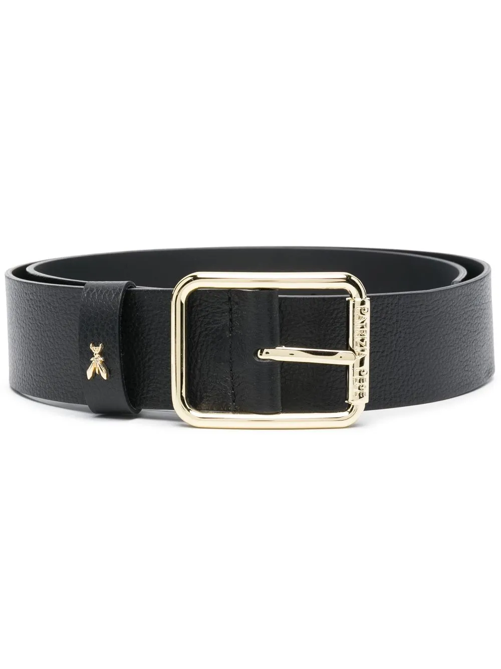 

Patrizia Pepe logo-plaque leather belt - Black