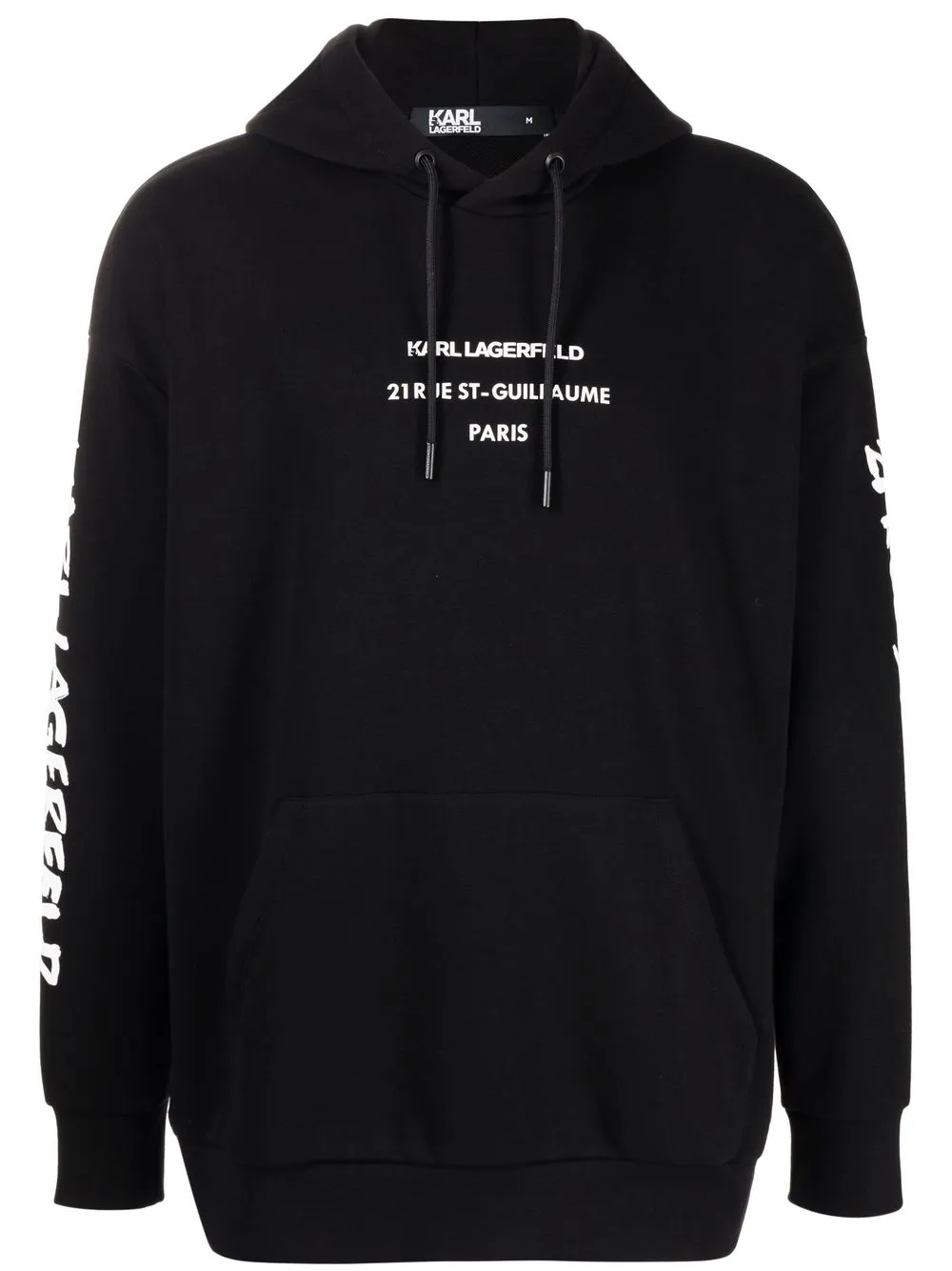 

Karl Lagerfeld logo-print cotton hoodie - Black