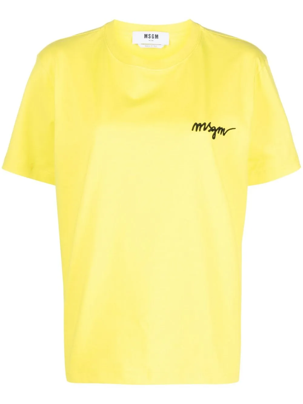 

MSGM playera con logo bordado - Amarillo
