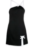 MSGM contrast-trim minidress - Black