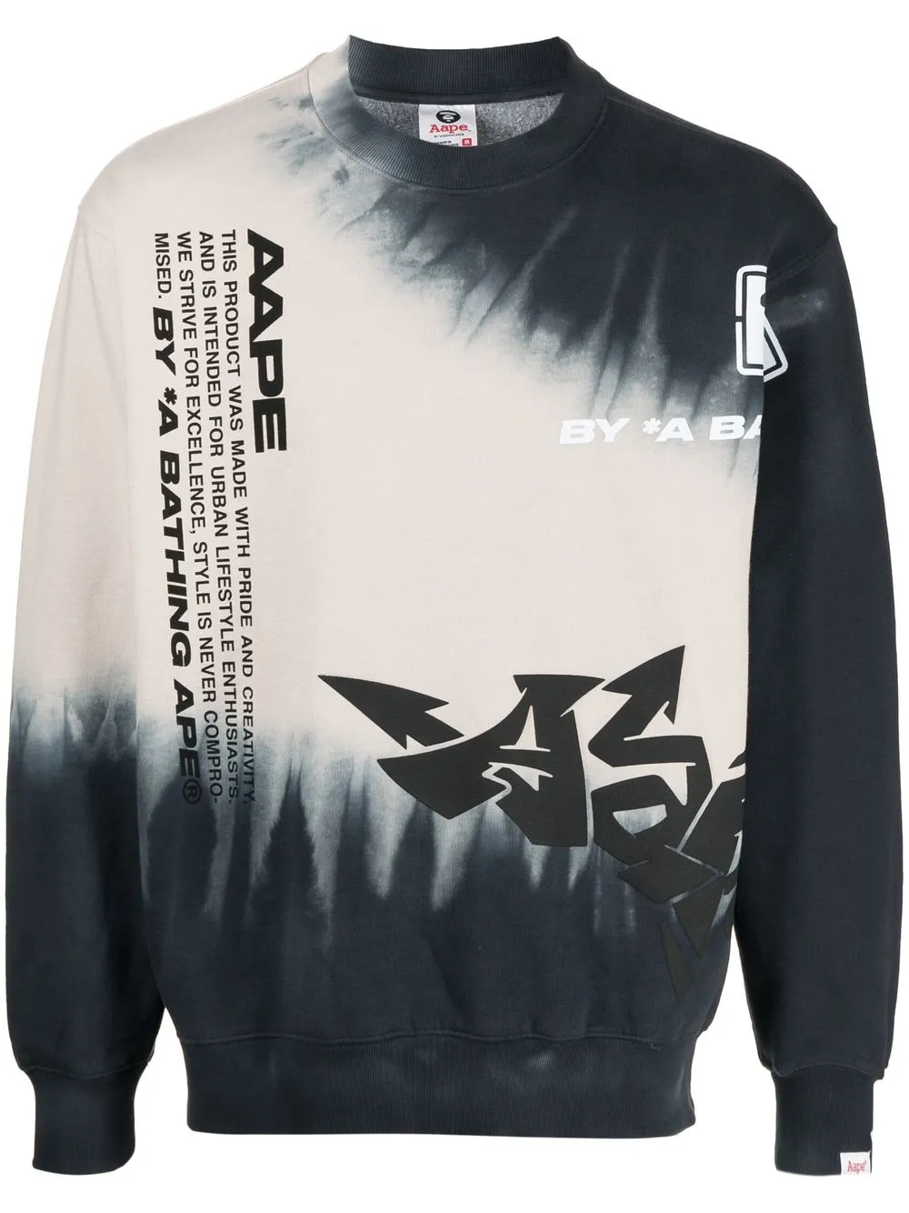 

AAPE BY *A BATHING APE® sudadera con estampado tie-dye - Negro