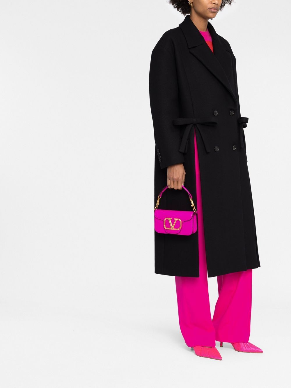 Shop Valentino Locò Vlogo Crossbody Bag In Pink