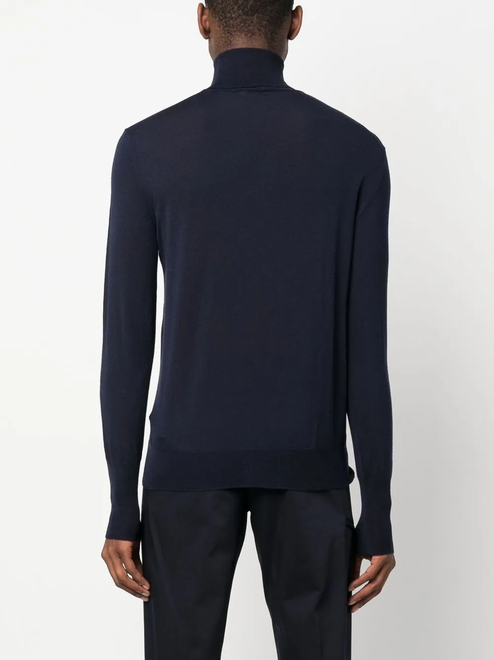 PT Torino Roll Neck Knitted Jumper in Blue, view 4