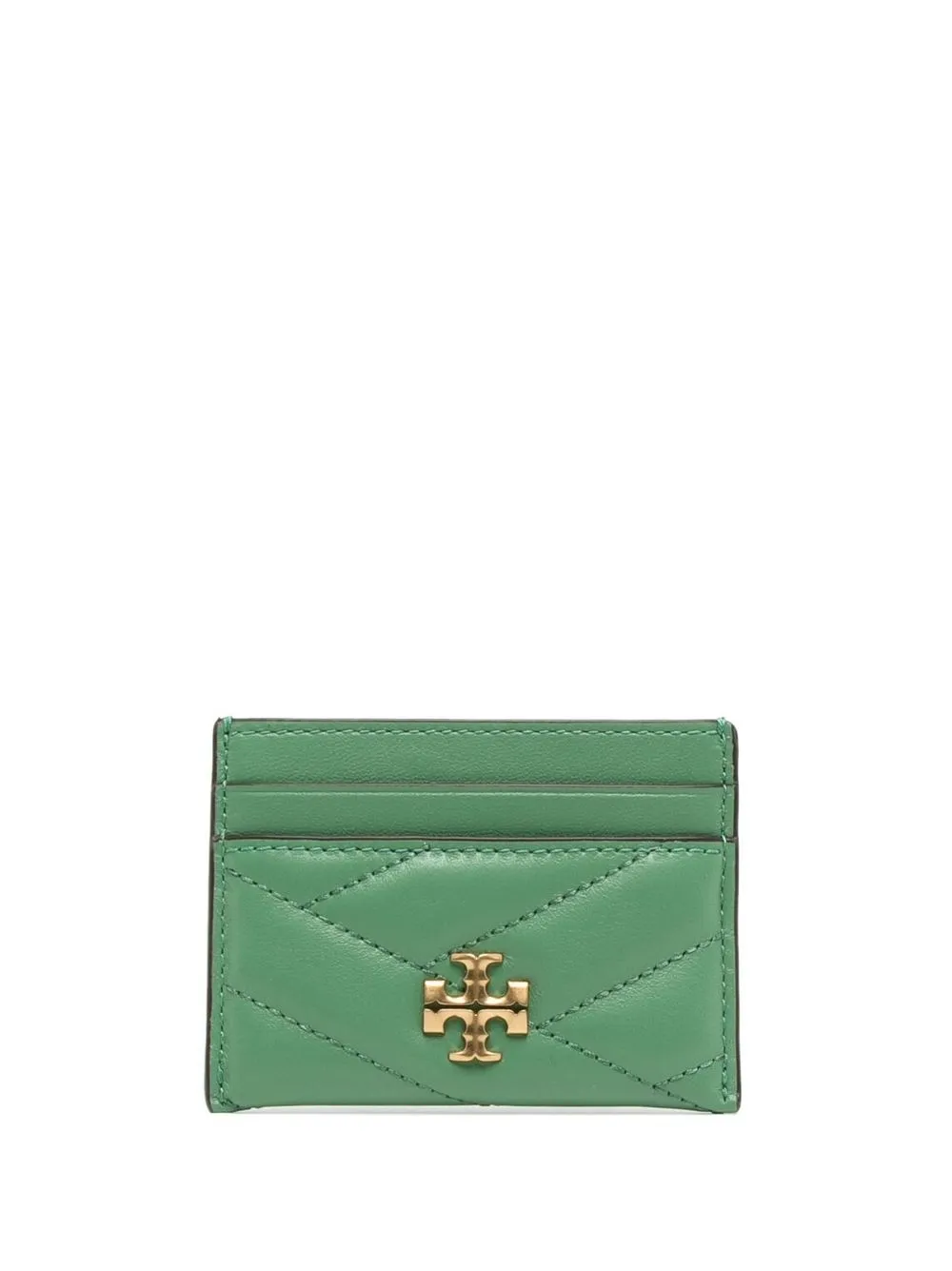 

Tory Burch Kira logo-plaque cardholder - Green