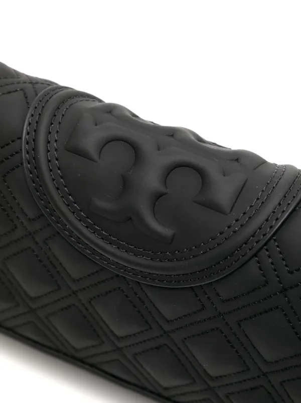 Tory Burch Fleming Matte Chain Wallet | Black | FARFETCH