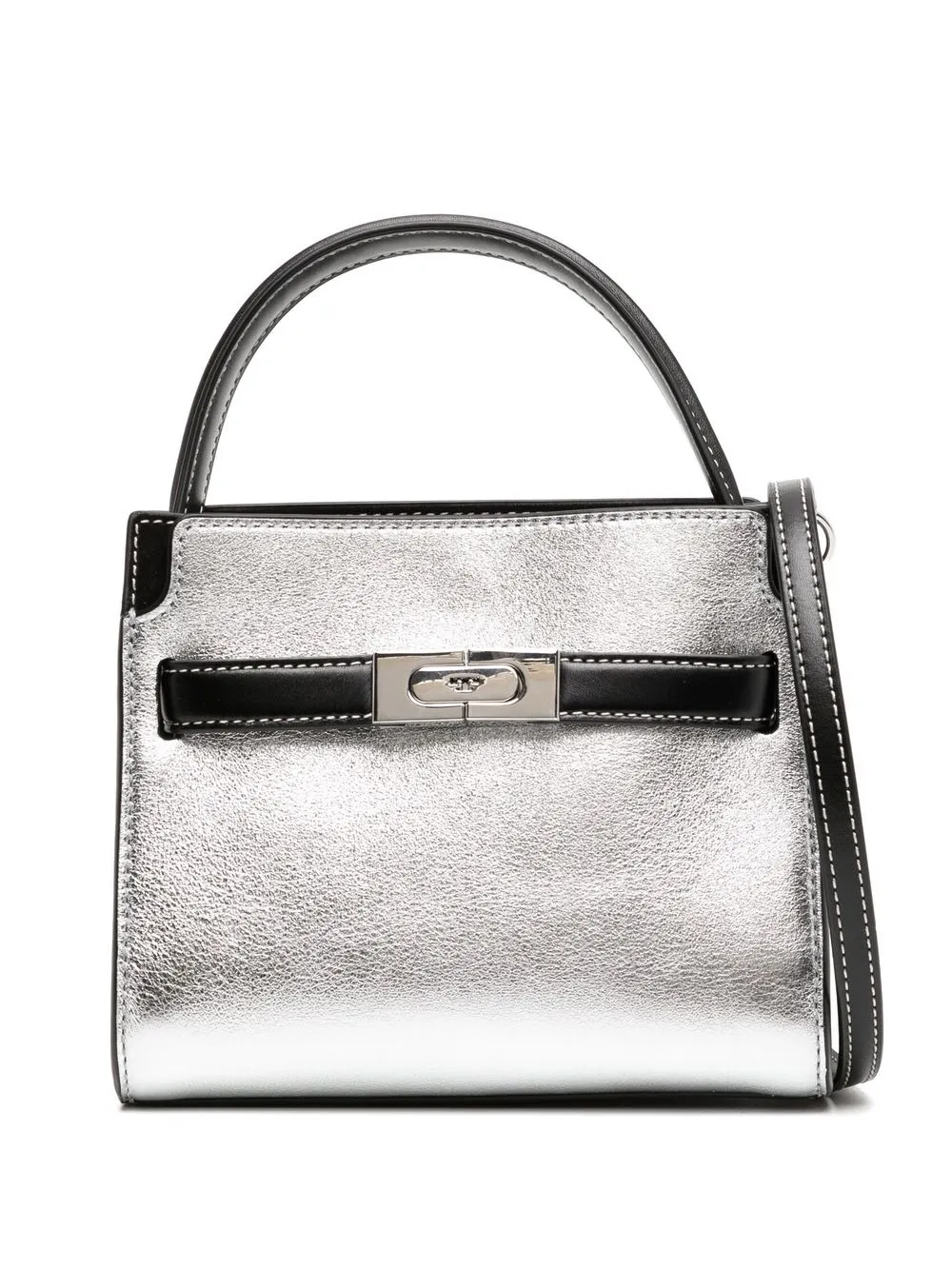 

Tory Burch metallic small single handle satchel - Black