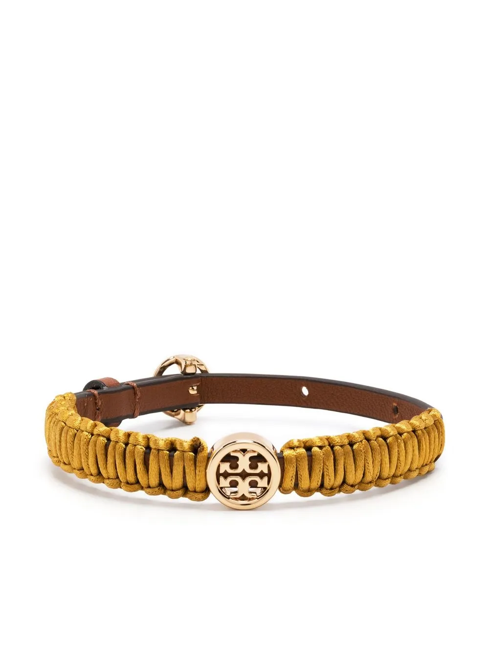 

Tory Burch Miller silk leather bracelet - Gold