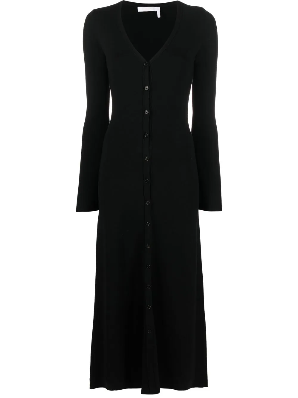 

Chloé V-neck long-sleeve dress - Black