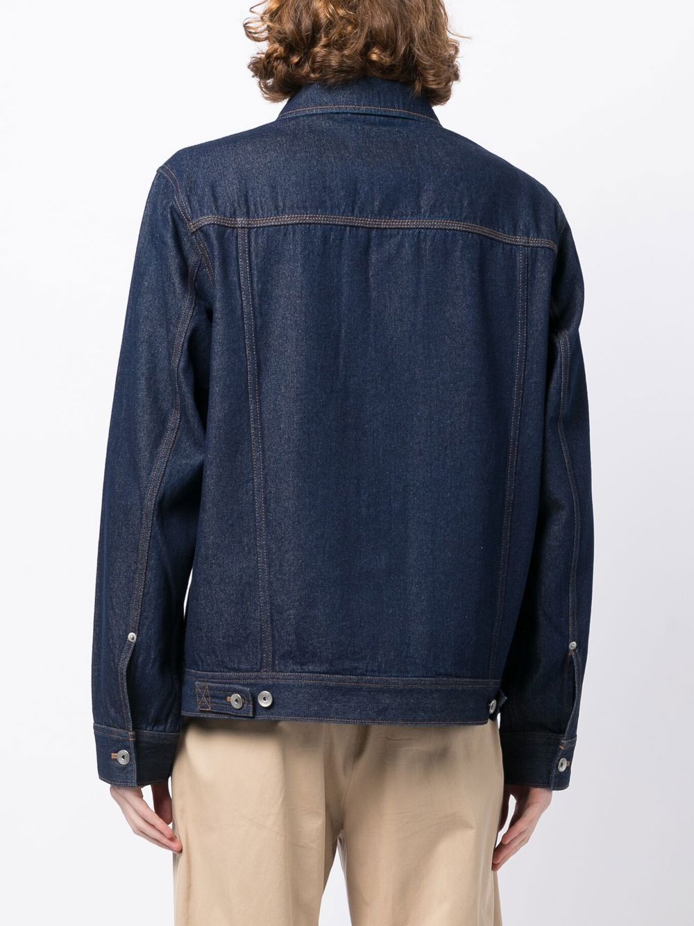 Shop Sport B. By Agnès B. Long-sleeve Denim Jacket In 蓝色