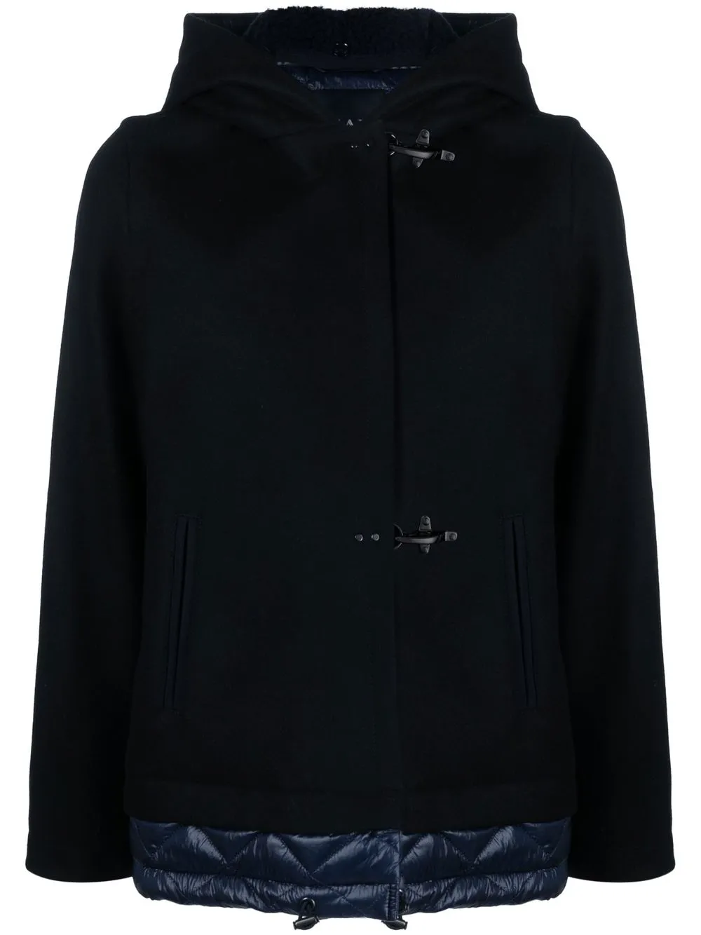 

Fay hook-fastening hooded jacket - Black