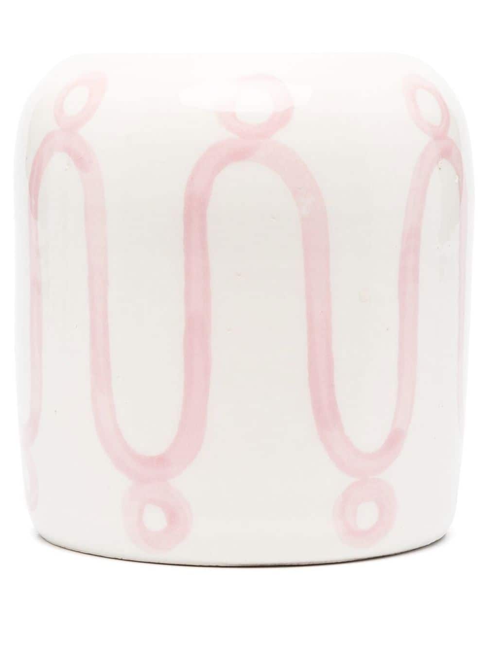 Themis Z Gr Medium Cycladic Clay Vase In White
