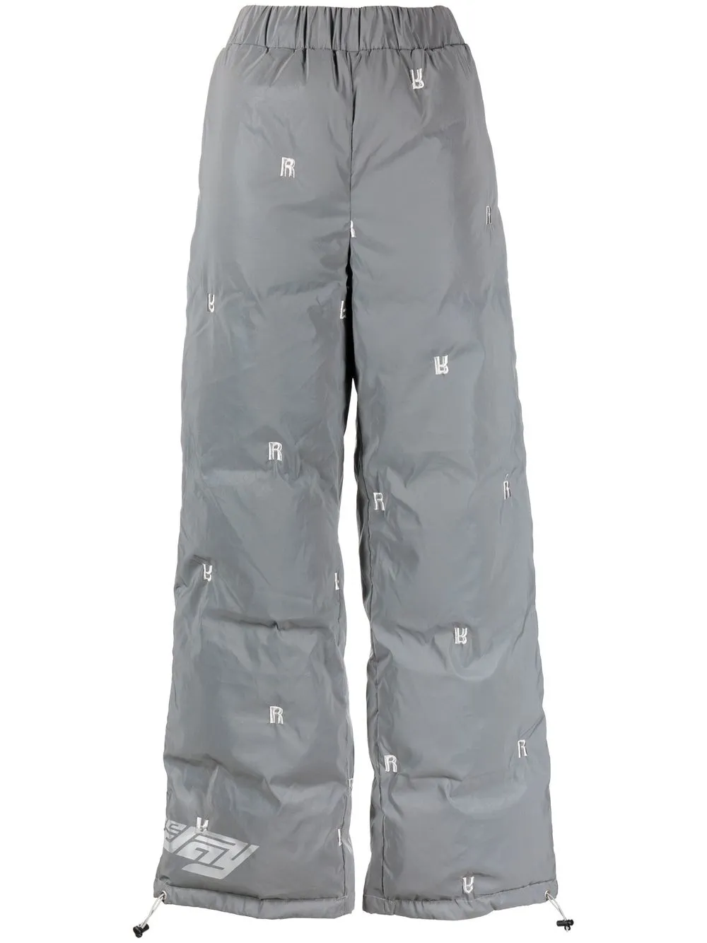 

ROTATE logo-print padded track pants - Grey