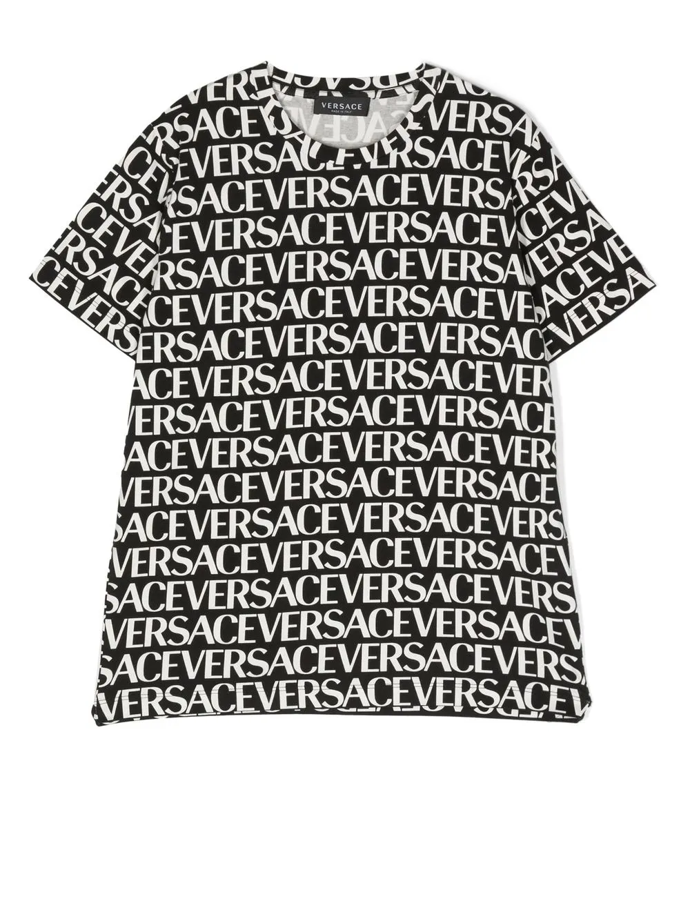 

Versace Kids all-over logo-print T-shirt - Black
