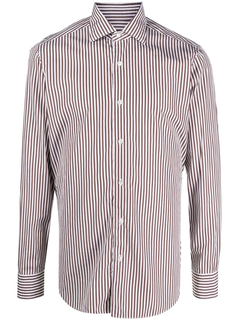 

Barba striped long-sleeve shirt - Brown