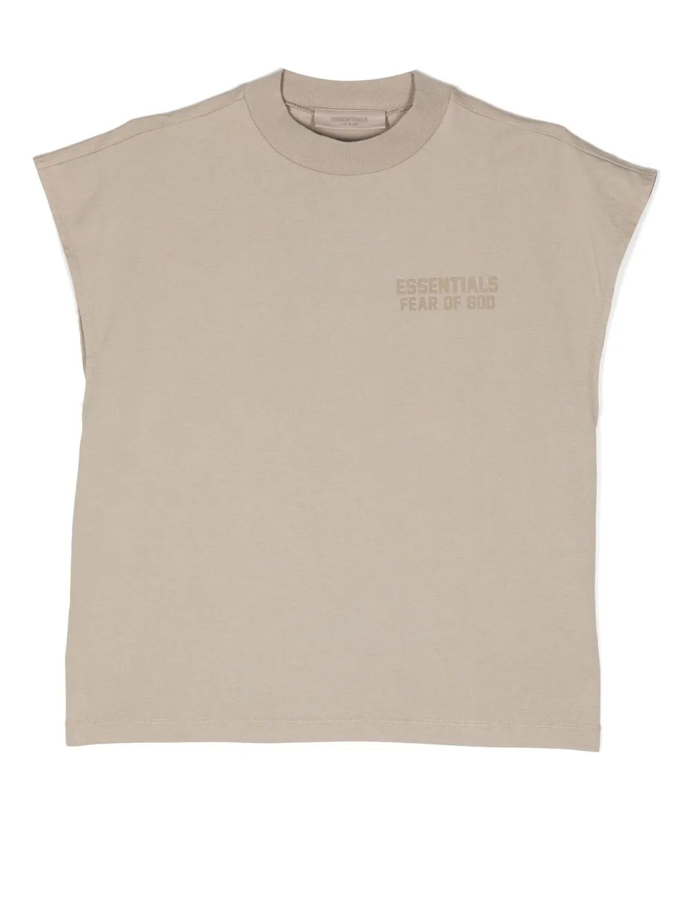 

FEAR OF GOD ESSENTIALS logo-print cap sleeves T-shirt - Grey