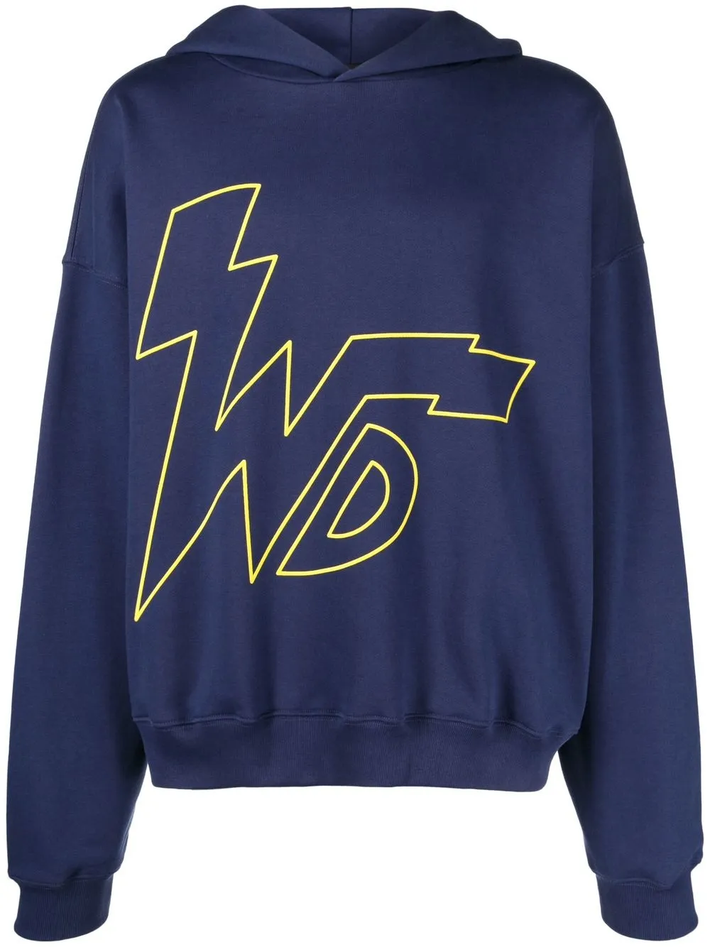 

We11done hoodie con logo estampado - Azul