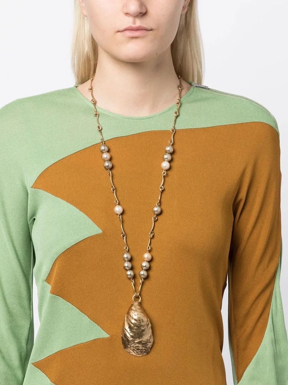 Tory Burch Oyster Shell Pendent Necklace Farfetch
