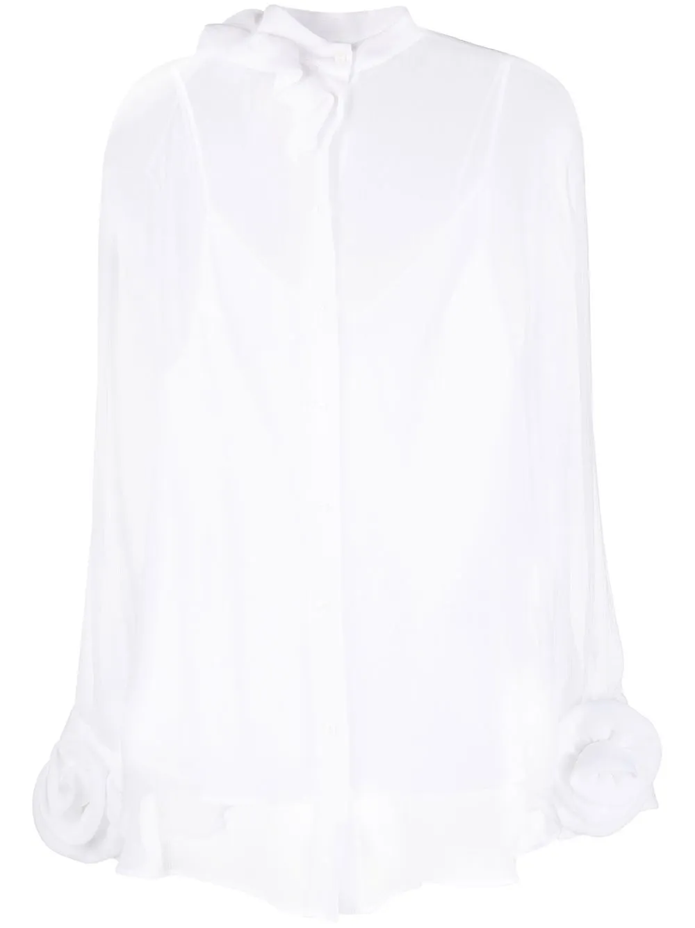 

Ermanno Scervino floral-appliqué blouse - White