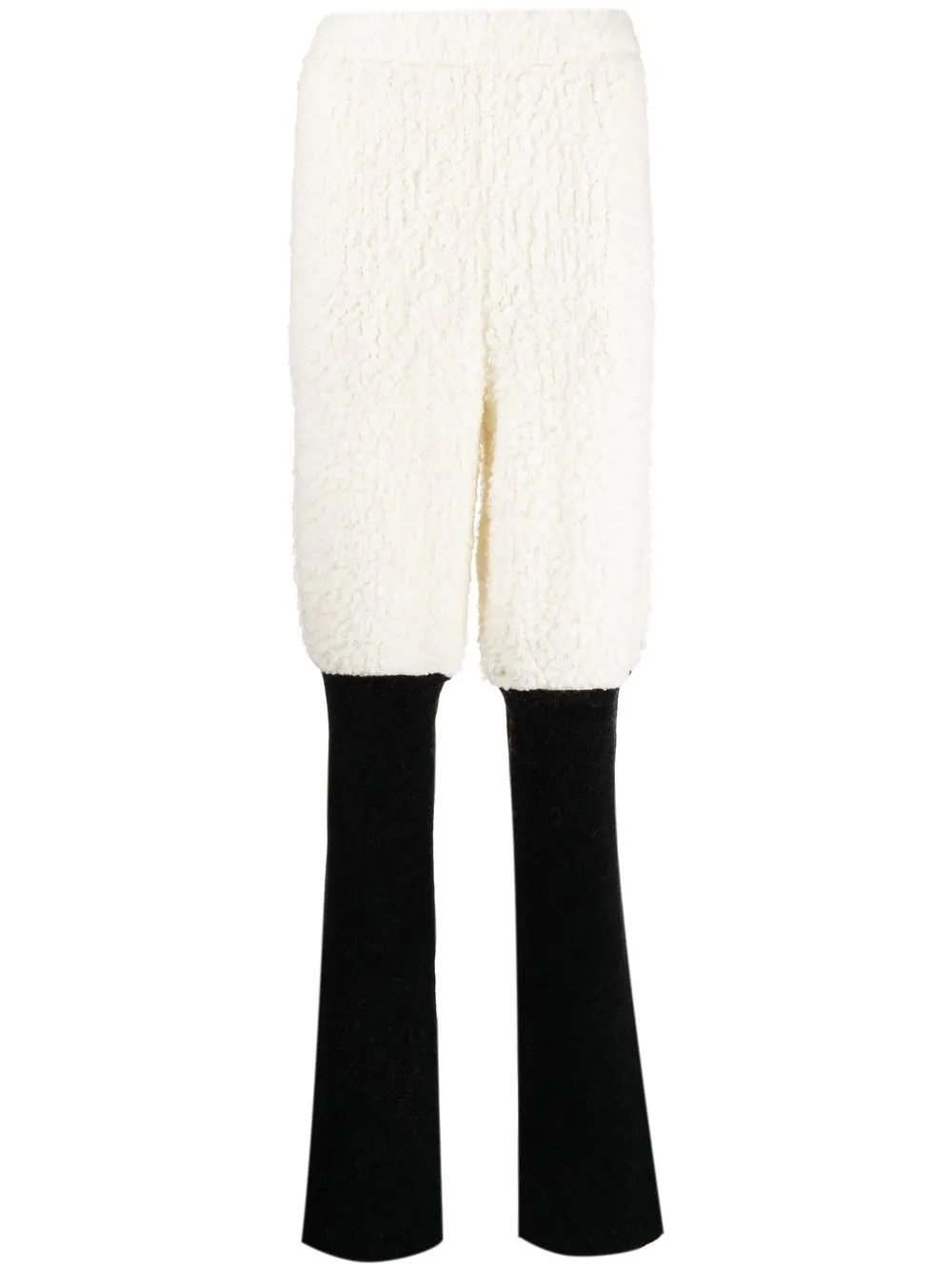 

Doublet contrast-panel tapered trousers - White