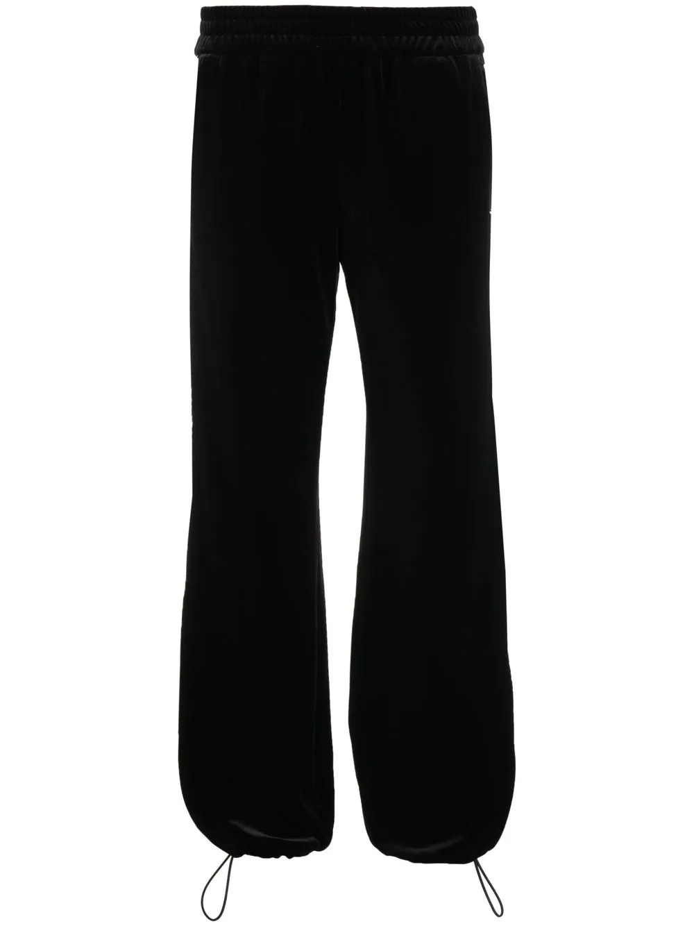 

Versace Jeans Couture pants con franja del logo - Negro