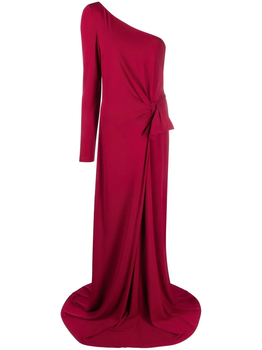 

Alberta Ferretti gathered-detail one-shoulder gown