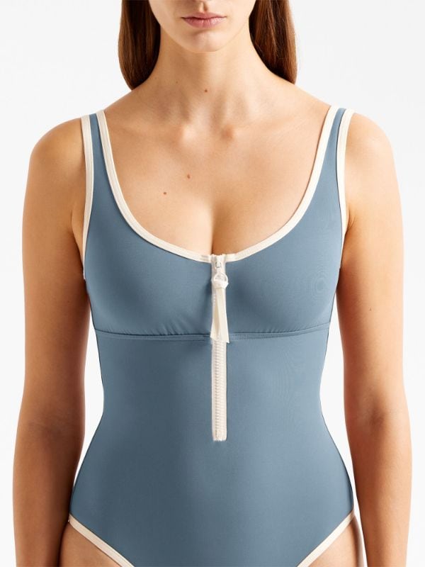 Louis Vuitton Zip-Up Monogram One-Piece Swimsuit
