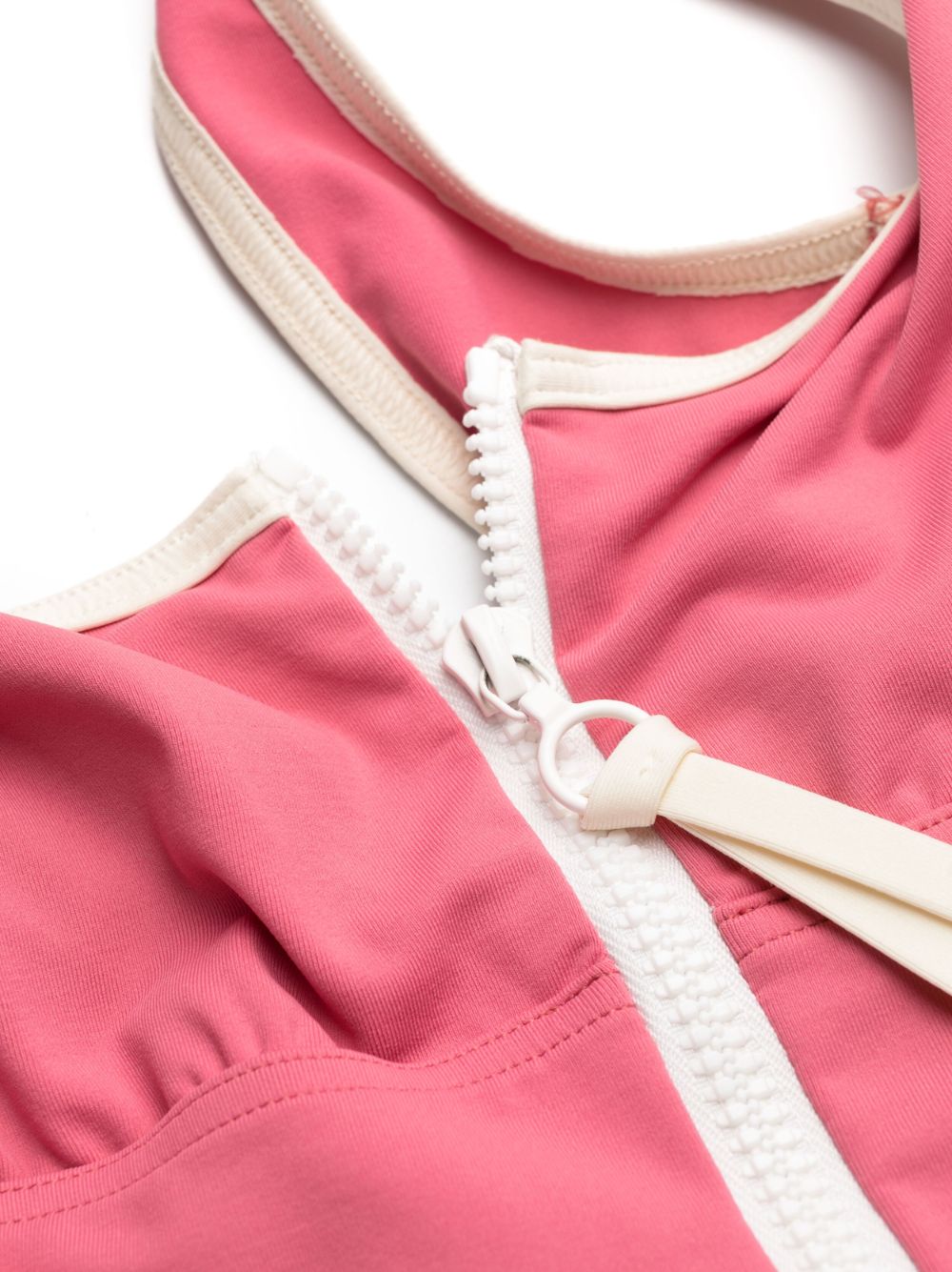 Shop Eres Beatriz Zip-up Swimsuit In Pink