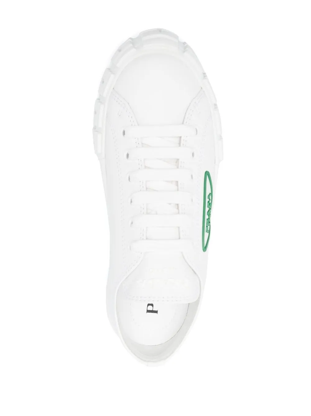 Prada trianglelogo laceup Sneakers Farfetch