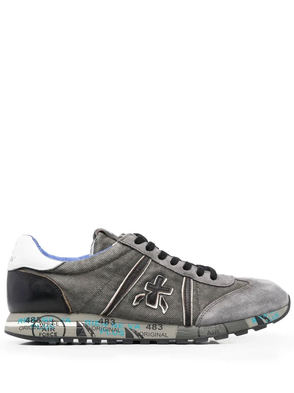 

Premiata logo-patch lace-up sneakers - Grey