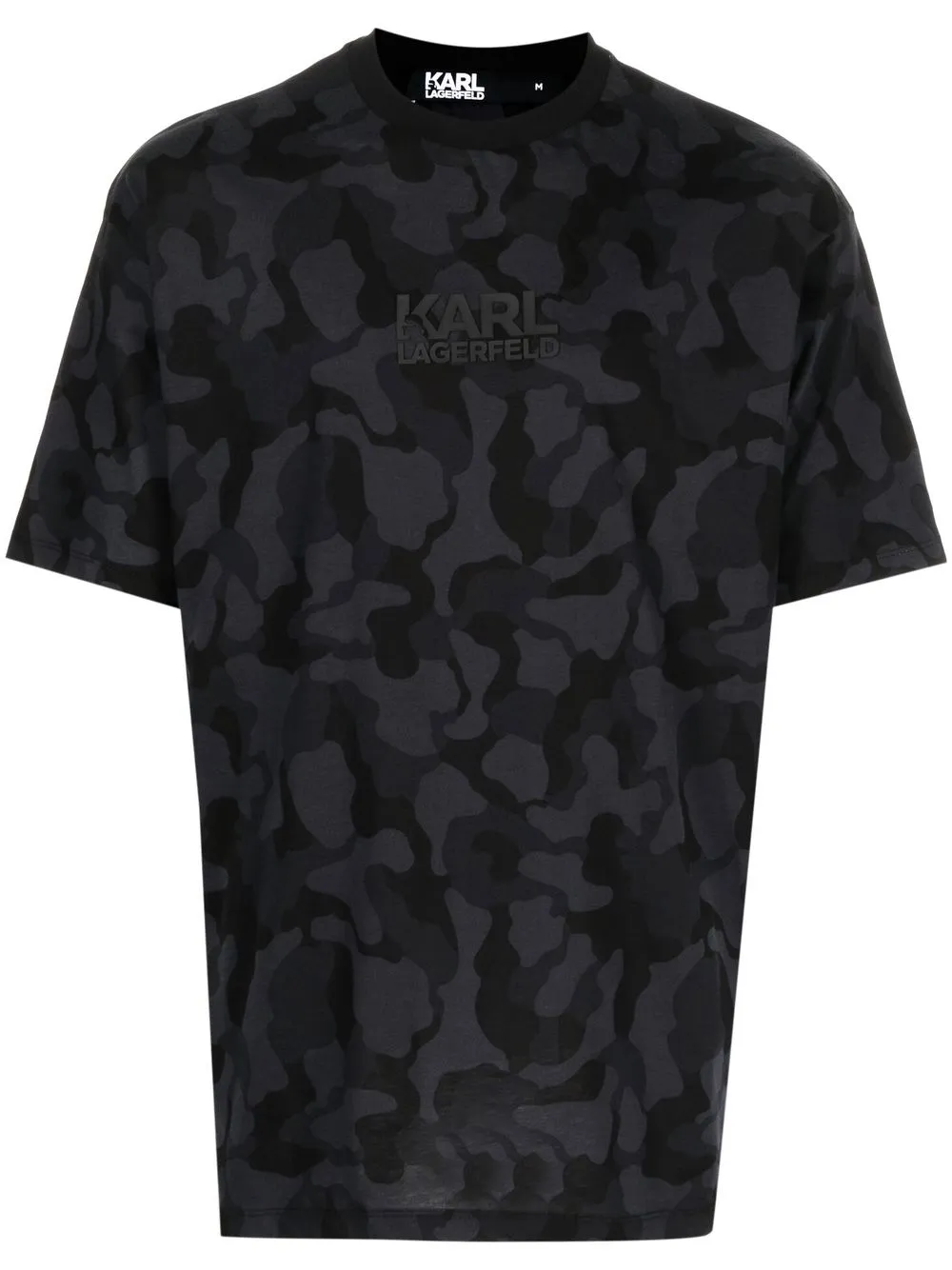 

Karl Lagerfeld playera manga corta con logo estampado - Negro