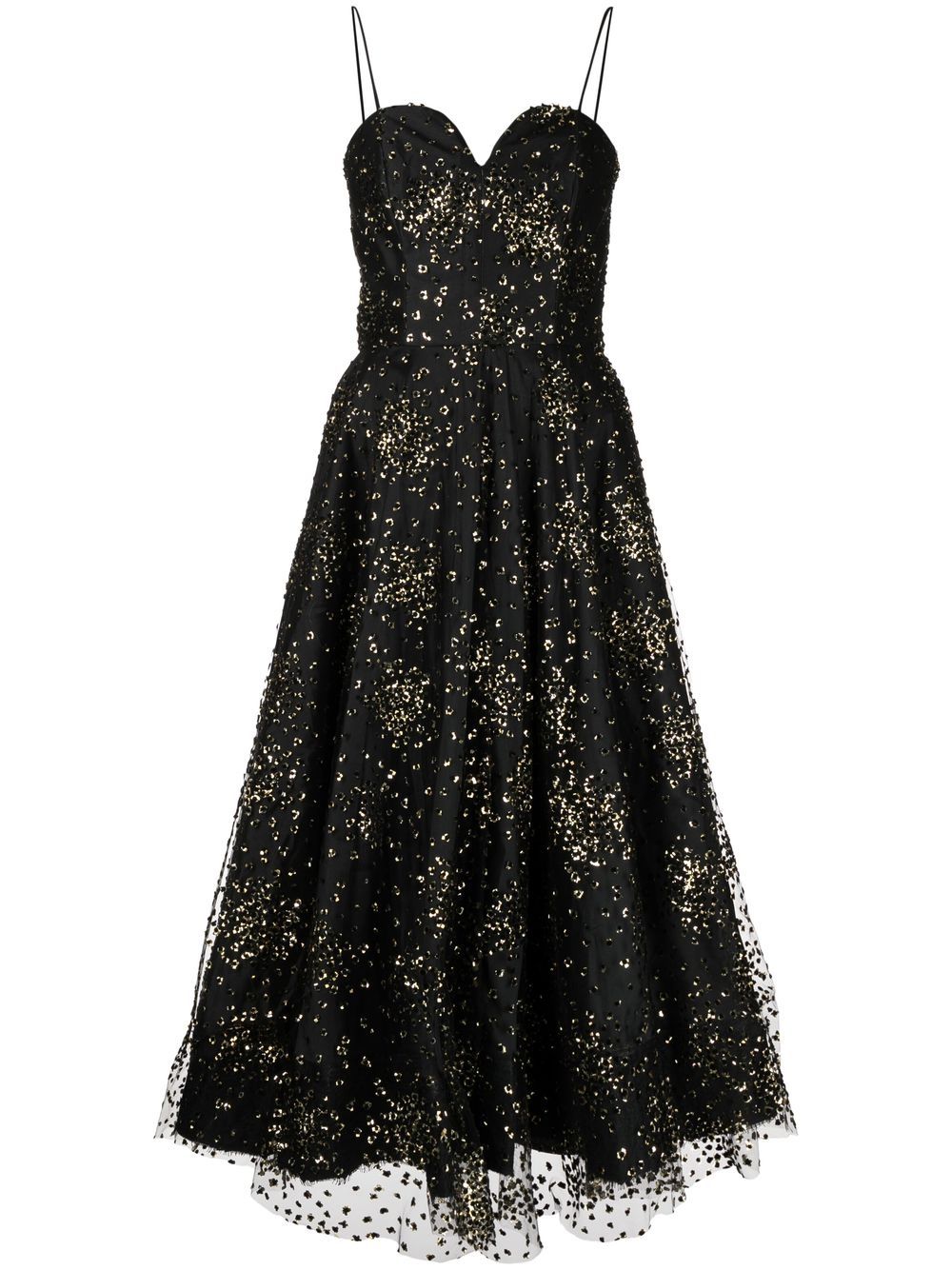 sequin-embellished midi dress