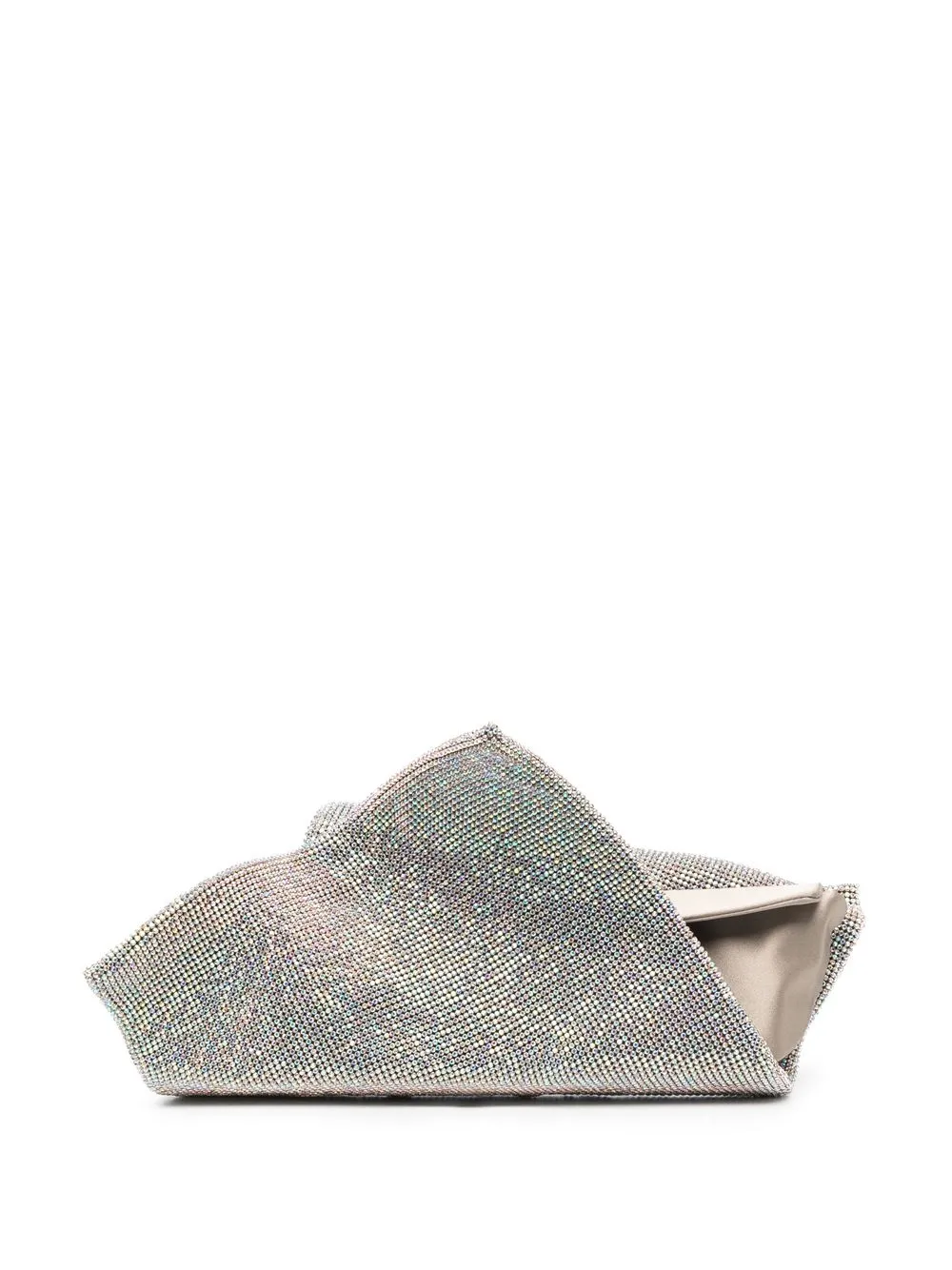 

Benedetta Bruzziches crystal embellished clutch bag - Neutrals