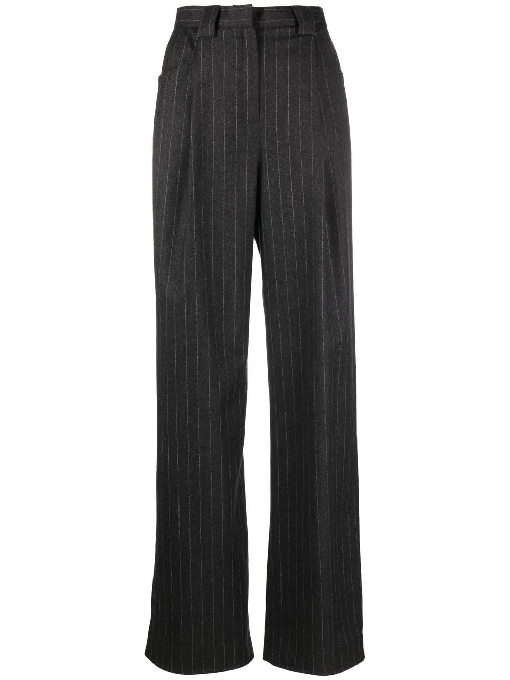 

MANURI pinstripe-pattern straight-leg trousers - White